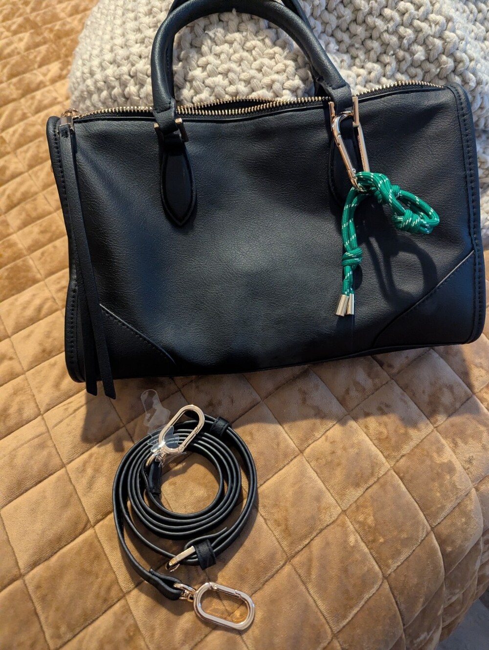 Classic Black Women's Mini Satchel Bag - A New Day